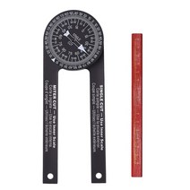 목공 규모 miter saw 각도기 angle level with marker carpenter angle finder 측정 눈금자 미터 게이지 도구, 연필로 검은 색