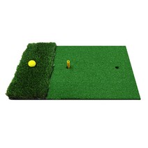 [MantaX] D형 골프바닥매트(40cm x 70cm) 인조잔디 실내실외 골프스윙연습도구 퍼팅매트