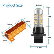 LED 턴 시그널 라이트 DRL Canbus 오류 없음 듀얼 컬러 자동차 화이트 앰버 T20 W21W 1156 Ba15s P21W PY21W Bau15s 2 개, [02] White N Amber, [01] 1156 BAU15S PY21W
