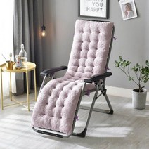 스윙의자 스윙체어 흔들의자 벨벳 두꺼운 데크 라운지 의자 안락 따뜻한 패딩 부드러운 등받이 쿠션 락킹 마사지 패드, light purple_S(130x50x12cm)