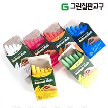 그린칠판교구 고그린초크(육각형) 물크레용 초크, 1개, 연두(1갑 10개입)