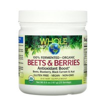 내추럴팩터스 Natural Factors 비트 앤 베리 Antioxidant Boost 파우더 187g 식이섬유 칼슘 철분 칼륨 블루 라즈 아사히 블랙커런트 베리 딸기
