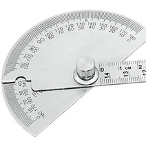 스테인레스 스틸 각도기 180 도 원형 헤드 로터리 중공 각도 파인더 눈금자 측정 도구 350mm 목공 도구, 한개옵션0