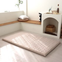 양면사용 바닥에 까는 3단 무지 요매트 (매트커버+매트솜) S SS Q 100%자체제작, 아이보리