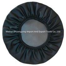 의자 커버 회전 스툴 원형 탄성 시트 보조 라운드 인조가죽 카바, 검정_31×10cm