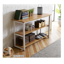 좁은테이블 좁고긴테이블 수납 테이블 벽 폭좁은 슬림 이동식 사이드 틈새 거실 1200 고급, 02.테이블_화이트:01.LPM_아카시아