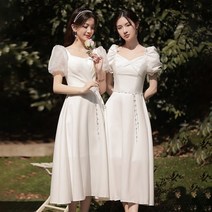 프렌치 수입 세미 드레스 모음 새틴 들러리 웨딩 피로연 2부 원피스 우정 셀프 촬영 결혼식 웨딩 브라이덜샤워 대여 빅 사이즈 스냅 제주