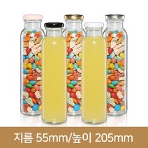 유리병 우유병 일자음료300투명(A) 38파이, 철마개 핑크, 1개