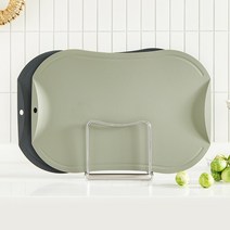 도블레 칼집이 나지 않는 항균 살균 도마(대) 3종 세트 ( 도마(대) 2 + 스테인리스 스탠드 ), 카키, 레드