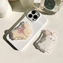 귀여운 토끼 일러스트 계묘년 그립톡, 화이트