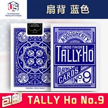 마술도구 신기한장난감 매직 마술 Huiqi 포커 Tally-Ho TH 팬 백 라운드 멋진 컷 카드 단일 번호판 소품, 블루(팬 백), 새로운 배치 버전에서는 크고 작