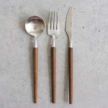 골든벨 메이플우드 베이직 디저트 커트러리 3type 버터나이프 스프스푼 빵포크, 디저트나이프, 1개