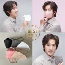 케이바이오 정준호마스크 KF94새부리형 귀편한 연예인 일회용 컬러 마스크 대형 100매, 5매씩개별포장(100매), 블랙