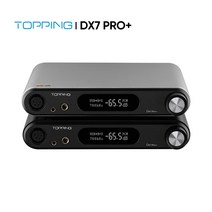 TOPPING DX7 Pro+ ES9038PRO DAC 블루투스 5.1 DSD512 PCM768KHZ RCA XLR 출력 헤드폰 앰프 1900mW * 2 4.4MM 6.35MM, Black