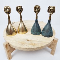 하회탈 식탁종(한쌍) - 인테리어소품 카페 음식점 소품 신혼집 선물 집들이 선물 유니크 희소성 외국인선물 전통소품, 황동