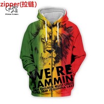 Bob Marley 밥말리 후드 레게 사자 가수 힙합 전설 밥 말리 재미 있은 fashion 3dprint 가을 ​​풀오버 캐주얼 b9