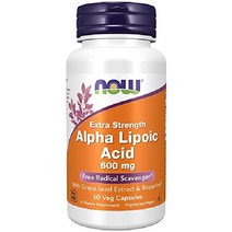 NOW 알파리포산 ALA 600 mg 120Capsules, 60 카운트(1팩)