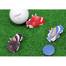 골프백모양 볼마커 특이한 골프악세사리 골프볼마크 골프선물 골프용품 볼마크, 레드