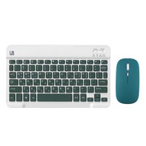 UB BK1 블루투스 무선 미디움 키보드+마우스 set, 마우스_다크그린, 키보드_그린