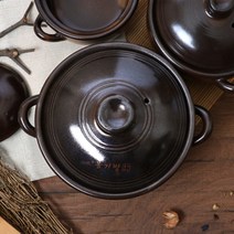 예산도자기 황토 손잡이 옹기방 뚝배기, 상세설명 참조, 01.예산도자기 손잡이 옹기방 찜기