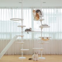 [가또페로 본사] 화이트폴 조절가능 캣폴 캣타워 A타입, 아이보리, C타입(대:5)