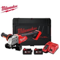 밀워키 M18 FSAG125X-502X 5인치 충전그라인더 18V 5.0Ah 배터리 2개 세트