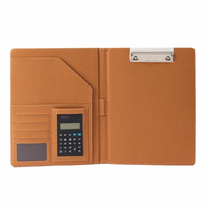 트리 에쉬 클립 레포트화일 + 8자리 계산기, 골드브라운, 1세트