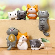 아트박스/진바스 고양이 피규어 미니어쳐 7종세트, 고양이 미니어쳐 7종세트