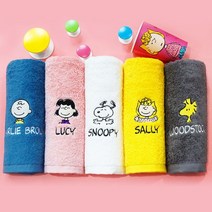 송월타올 스누피 피너츠 40수 180g 5매 선물세트, 그레이(우드스탁), 상세설명 참조