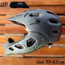 스페셜라이즈드 자전거악세사리 헬멧 CAIRBULL5662cm 초경량 풀페이스 MTB 자전거 PC EPS 탈착식 일체형 몰딩 DH 바이크 모토 크로스 사이클링 147893, D with gift
