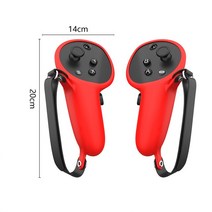 메타 퀘스트 프로 VR 컨트롤러용 보호 커버 1 쌍 실리콘 쉘 조절 가능한 너클 스트랩 헤드셋 액세서리, 한개옵션1, 04 Red