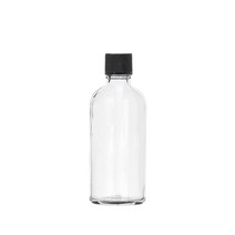 투명 유리병 100ml 검정 단마개, 100ml/검정 단마개