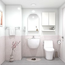 대림 바스&키친 핑크뮬리 소형욕실 리모델링, 없음