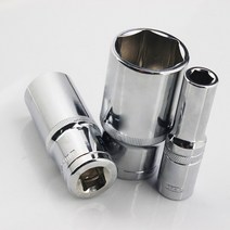 1pc 1/2 인치 드라이브 8-32mm 육각 딥 소켓 렌치 헤드 6 포인트 긴 소매 래칫 자동 수리 수공구 너트 제거, 14 22mm 1pc