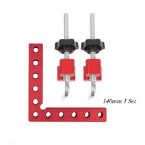 목공 공구 홀딩 클램프 90 ° 포지셔닝 사각형 직각 용 알루미늄 합금 코너 목수 클램핑 도구 캐비닛, 140mm 1 클립