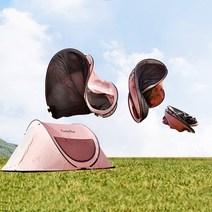 LF캠핑 파스텔 원터치 코트텐트 2인용 솔캠텐트[민트초코 스위트딸기]돔텐트 미군 야침 파노라마 카즈미리빙쉘 데크쉘터, 민트초코