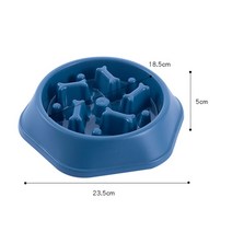 애완 동물 개 그릇 개 느린 피더 그릇 강아지 고양이 천천히 먹는 접시 그릇 anti-gulpping 음식 접시 먹이 개 고양이 음식 그릇 애완 동물 용품, 푸른