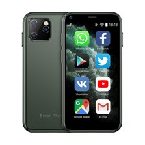 Soyes-XS11 미니 안드로이드 6.0 휴대폰 3D 유리 포함 슬림하고 귀여운 스마트폰 구글 플레이 스토어 HD 카, 기준, 03 green