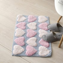 원룸 자취 욕실 현관 더블하트 발매트 러그발매트 피로예방 러그