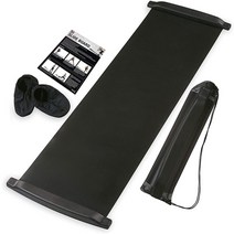 런닝 슬라이드 보드 러닝 패드 접이식 스케이팅 밸런스 트레이너 매트 다리 코어 트레이닝 운동 운반 가방 및 신발 부티, 1.8m