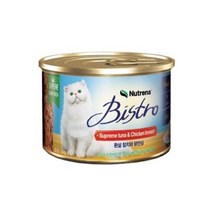 비스트로 고양이용 흰살참치와 닭안심 캔, 생선, 160g, 1개입