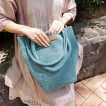 데일리 스퀘어 빅백 뜨개질 DIY 키트, 1세트, 626 네이비