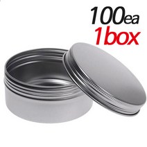 알루미늄 틴케이스 150ml 실버-100개(1박스)/원형