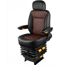 화물차 지게차 트랙터 운전석 의자 교체 중장비 충격흡수 시트 굴삭기, 04 블랙 가죽