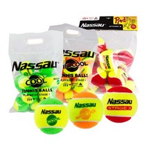 낫소 테니스공 쿨볼 12P 무압구 연습용 캐치볼 레드볼 오렌지볼 그린볼, 낫소 그린볼 12p