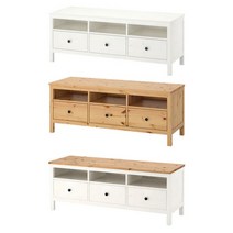 [이케아] HEMNES 헴네스 TV장식장/대형사이즈/거실장, 색상:화이트스테인+라이트브라운_304.135.27