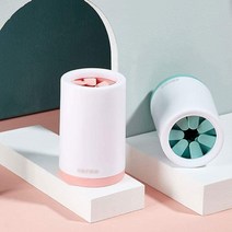 파스텔 반려동물 발 세척기 강아지 고양이 발바닥 클리너 발씻기, 1개, 핑크