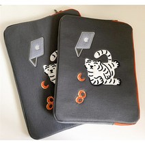 노트북 파우치 토트백 숄더백 태블릿 맥북 케이스 그램 삼성 가방 13 그린 타이거 book ipad pro 망막 9.7 10.8 11 14 15 15.6 huawei, 회색 호랑이, 9.7 10.5 11인치용
