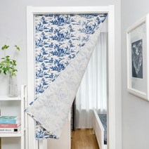 보헤미안 노란색 꽃 프린트 천 예풍 수렴 화장실 문발 커튼