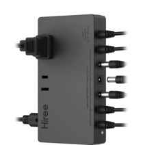 Hiree 기타 페달 전원 공급 장치 어댑터 스테이션 디스트리뷰터 9V 12V 18V 이펙트 보드용 10개의 분리 DC 출력 스피커 악기 충전용 AC 콘센트 4개 포함